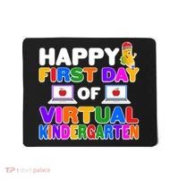Cute Happy First Day Of Virtual Kindergarten Mousepad thumb 0