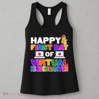 Cute Happy First Day Of Virtual Kindergarten Women's Tank Top thumb 3