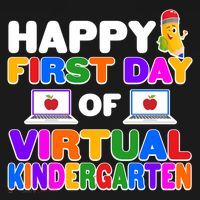 Cute Happy First Day Of Virtual Kindergarten Toddler Hoodie thumb 2