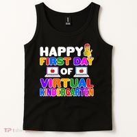 Cute Happy First Day Of Virtual Kindergarten Tank Top thumb 2