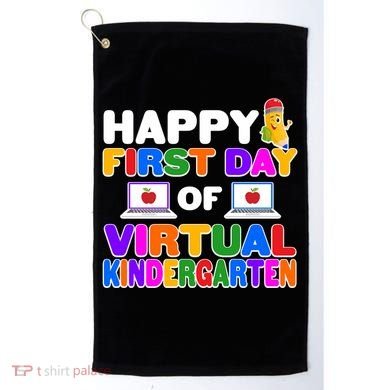 Cute Happy First Day Of Virtual Kindergarten Golf Towel