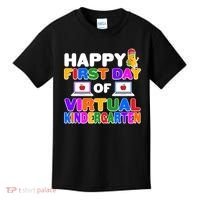 Cute Happy First Day Of Virtual Kindergarten Kids T-Shirt thumb 0