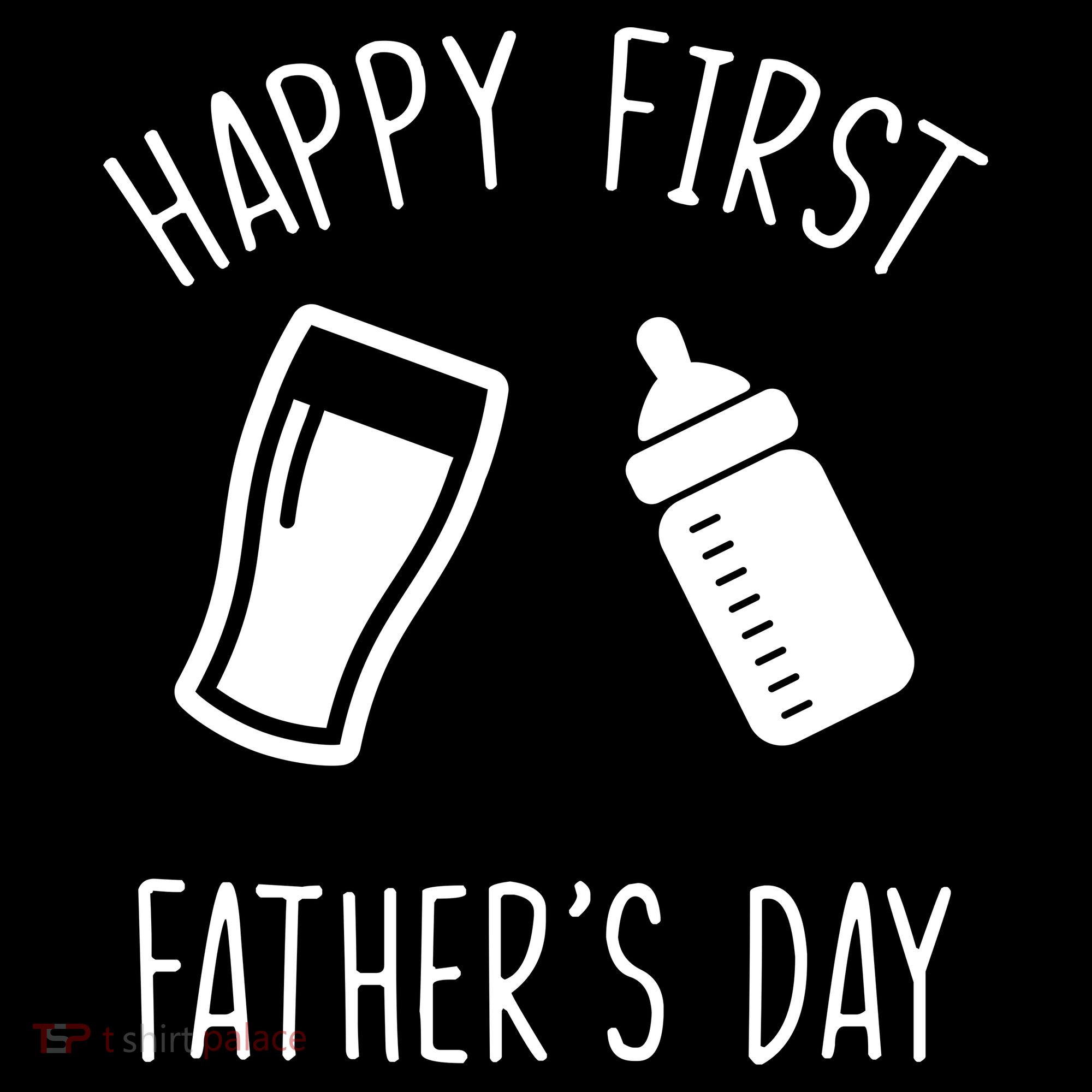 Cute Happy First Father's Day Baby Bottle Women's Hoodie