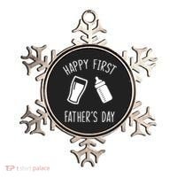 Cute Happy First Father's Day Baby Bottle Ornament thumb 0