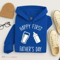 Cute Happy First Father's Day Baby Bottle Hoodie thumb 4