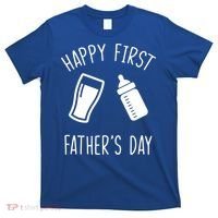 Cute Happy First Father's Day Baby Bottle T-Shirt thumb 0