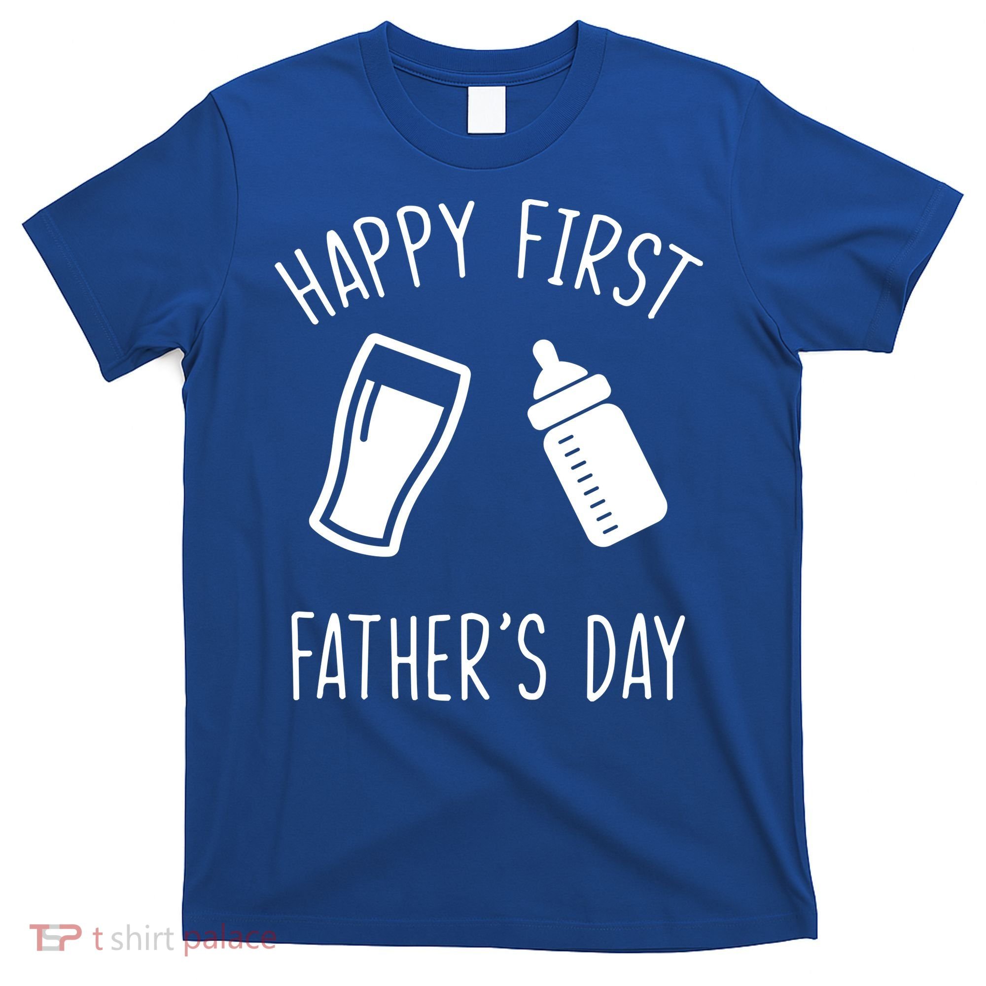 Cute Happy First Father's Day Baby Bottle T-Shirt