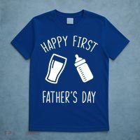 Cute Happy First Father's Day Baby Bottle T-Shirt thumb 5