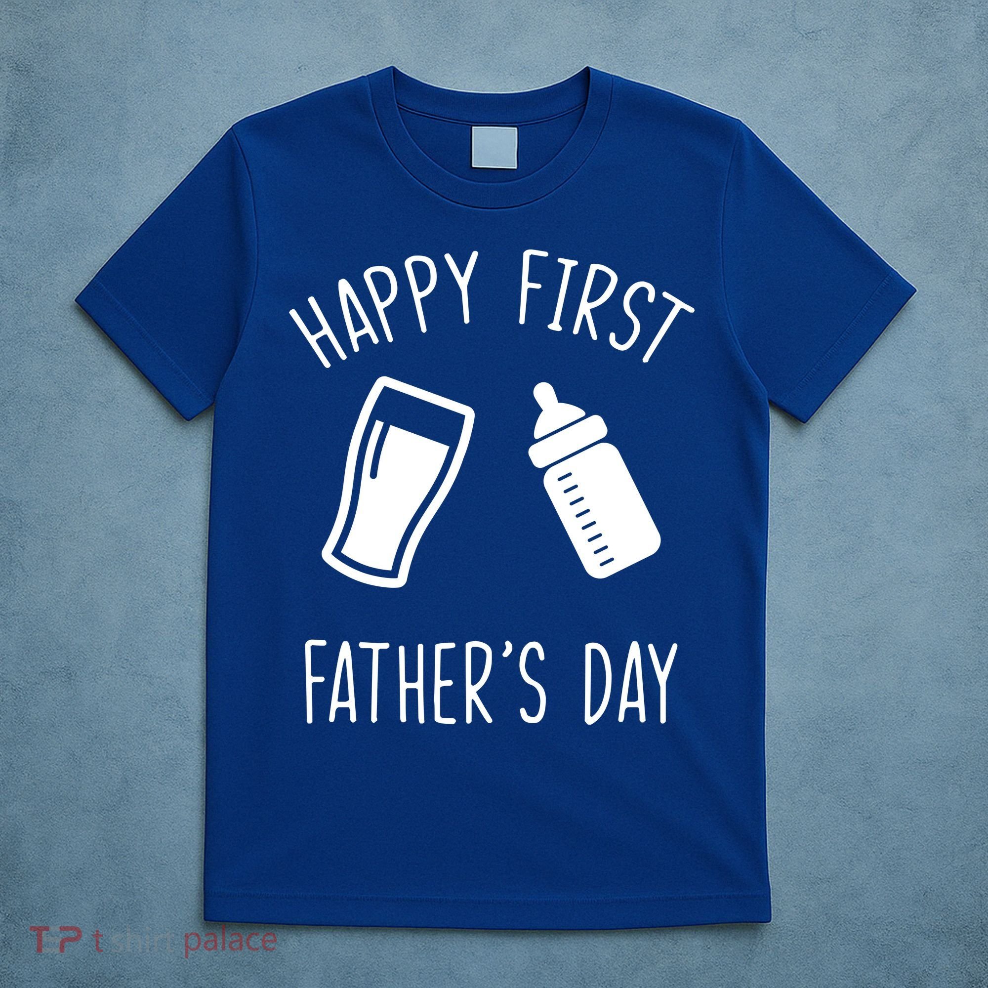 Cute Happy First Father's Day Baby Bottle T-Shirt