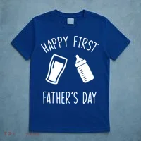 Cute Happy First Father's Day Baby Bottle T-Shirt thumb 5