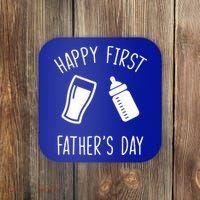 Cute Happy First Father's Day Baby Bottle Coaster thumb 0