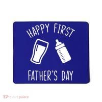 Cute Happy First Father's Day Baby Bottle Mousepad thumb 0