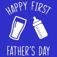 Cute Happy First Father's Day Baby Bottle Mousepad thumb 1