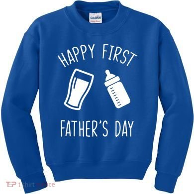 Cute Happy First Father's Day Baby Bottle Kids Sweatshirt