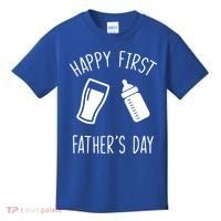 Cute Happy First Father's Day Baby Bottle Kids T-Shirt thumb 0