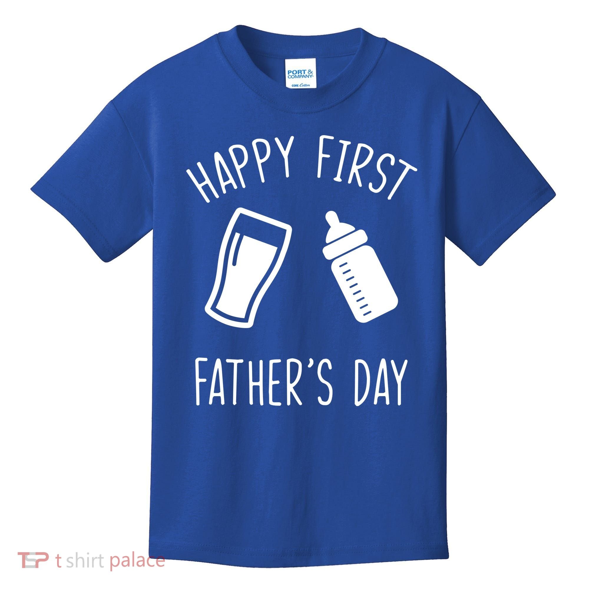 Cute Happy First Father's Day Baby Bottle Kids T-Shirt