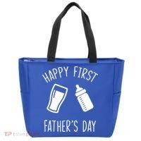 Cute Happy First Father's Day Baby Bottle Tote Bag thumb 0