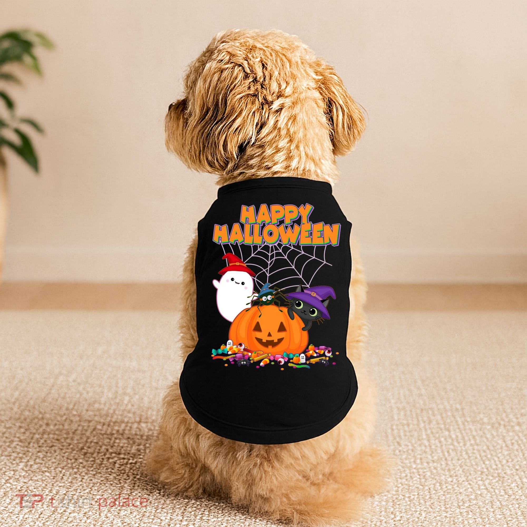 Cute Happy Halloween Friends Doggie Tank