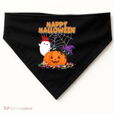 Cute Happy Halloween Friends USA-Made Doggie Bandana