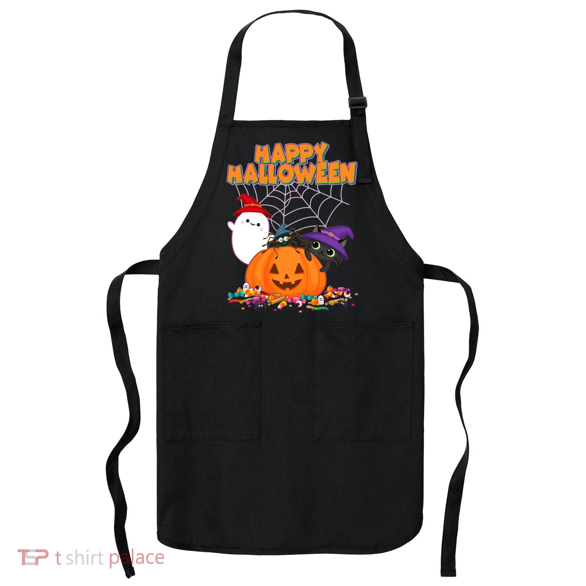 Cute Happy Halloween Friends Apron