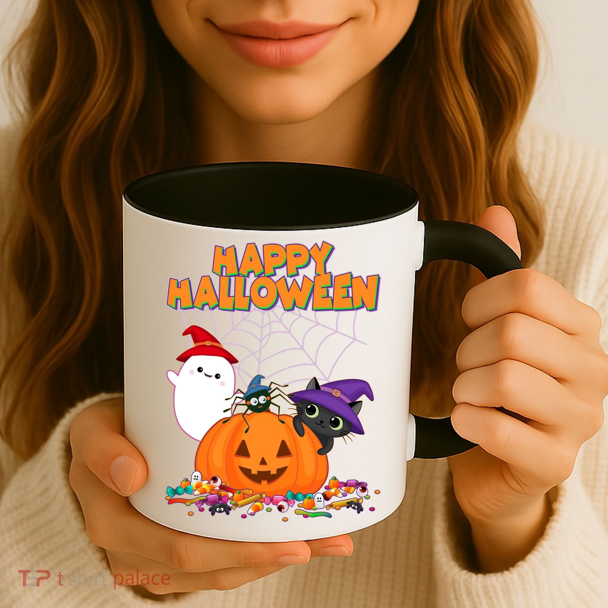 Cute Happy Halloween Friends Coffee Mug