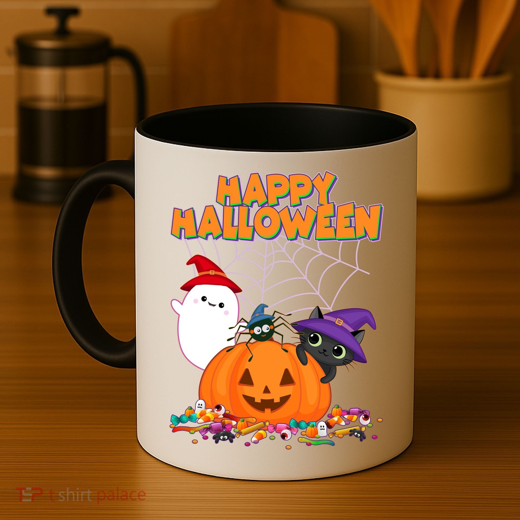 Cute Happy Halloween Friends Coffee Mug