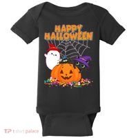 Cute Happy Halloween Friends Baby Bodysuit thumb 0