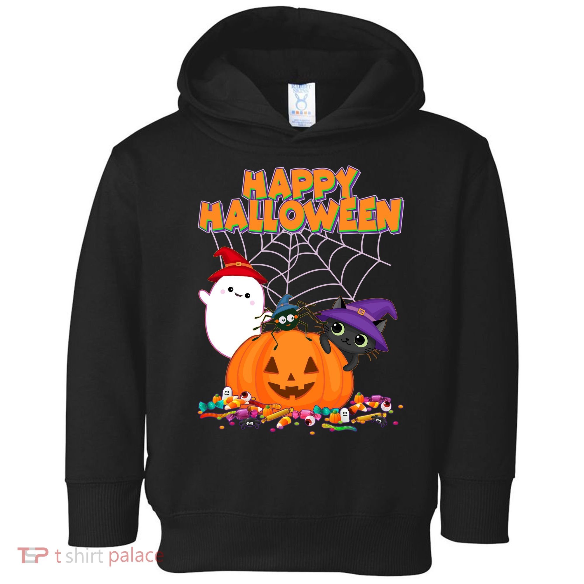 Cute Happy Halloween Friends Toddler Hoodie