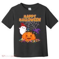 Cute Happy Halloween Friends Toddler T-Shirt thumb 0
