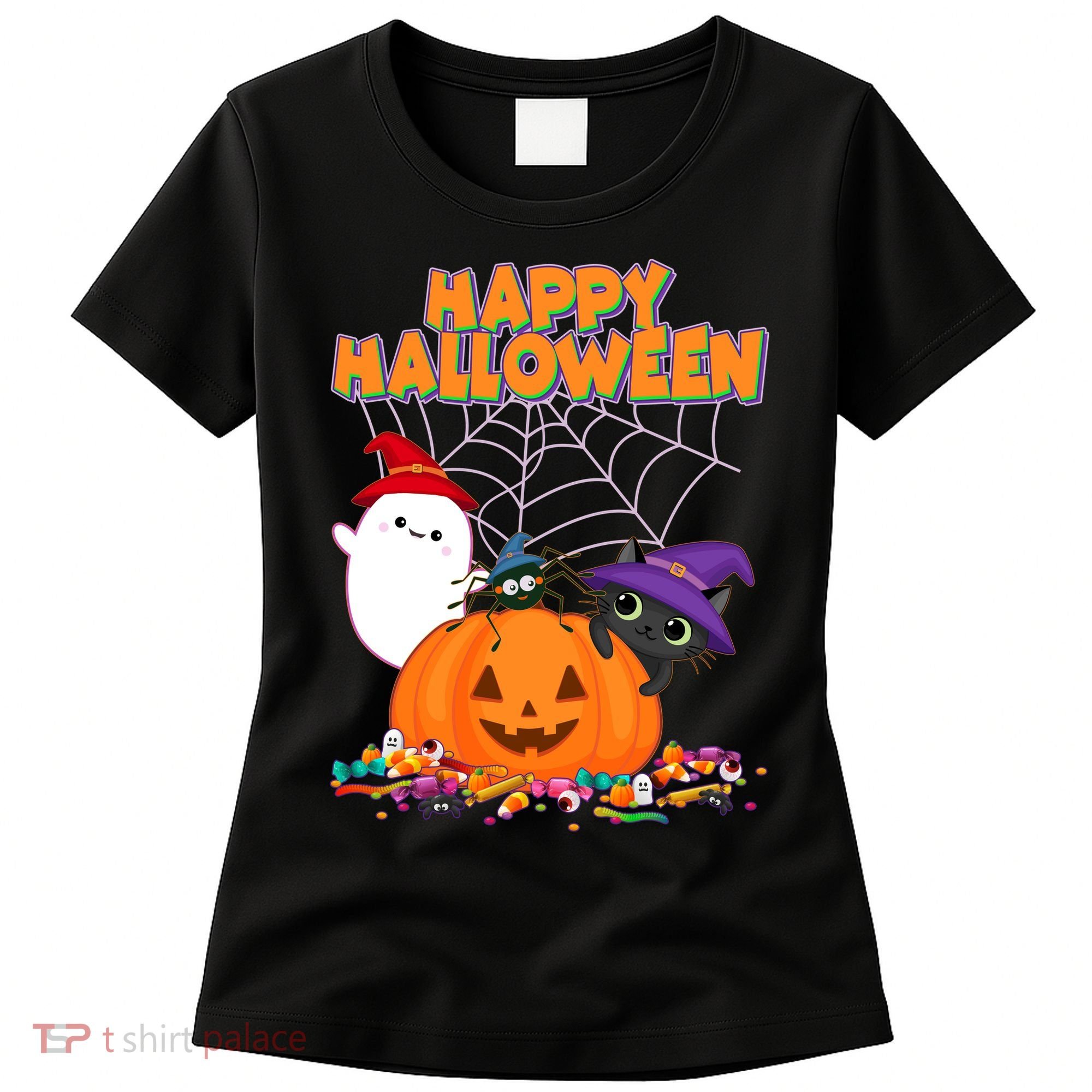 Cute Happy Halloween Friends Women's T-Shirt