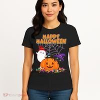 Cute Happy Halloween Friends Women's T-Shirt thumb 4
