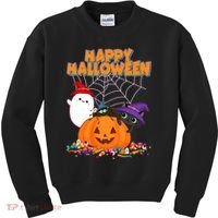 Cute Happy Halloween Friends Kids Sweatshirt thumb 0