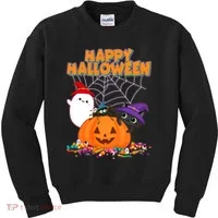 Cute Happy Halloween Friends Kids Sweatshirt thumb 0
