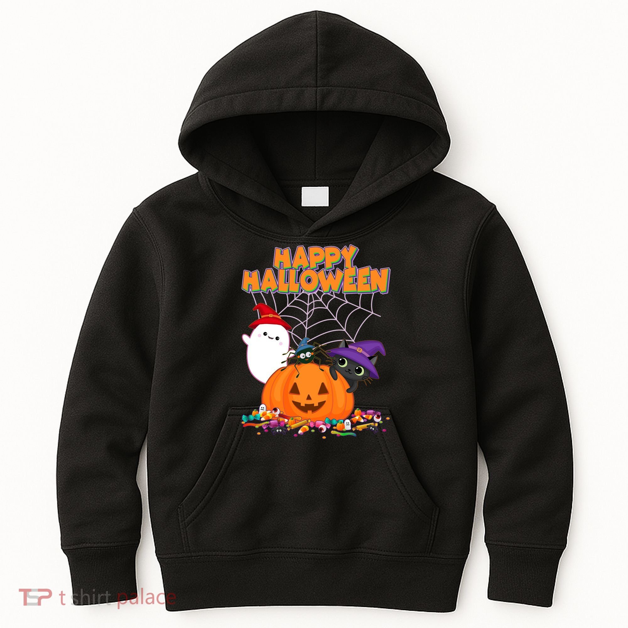 Cute Happy Halloween Friends Kids Hoodie