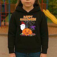 Cute Happy Halloween Friends Kids Hoodie thumb 3