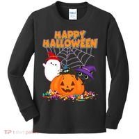 Cute Happy Halloween Friends Kids Long Sleeve Shirt thumb 0