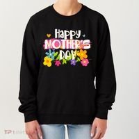 Cute Happy Mother's Day Paint Splash Flowers Women's Sweatshirt thumb 0