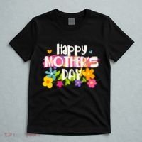 Cute Happy Mother's Day Paint Splash Flowers T-Shirt thumb 5