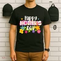 Cute Happy Mother's Day Paint Splash Flowers T-Shirt thumb 6