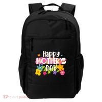 Cute Happy Mother's Day Paint Splash Flowers Backpack thumb 0