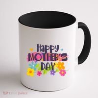 Cute Happy Mother's Day Paint Splash Flowers Coffee Mug thumb 1