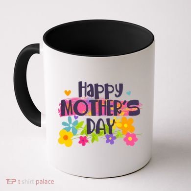 Cute Happy Mother's Day Paint Splash Flowers Coffee Mug