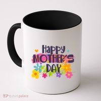 Cute Happy Mother's Day Paint Splash Flowers Coffee Mug thumb 0