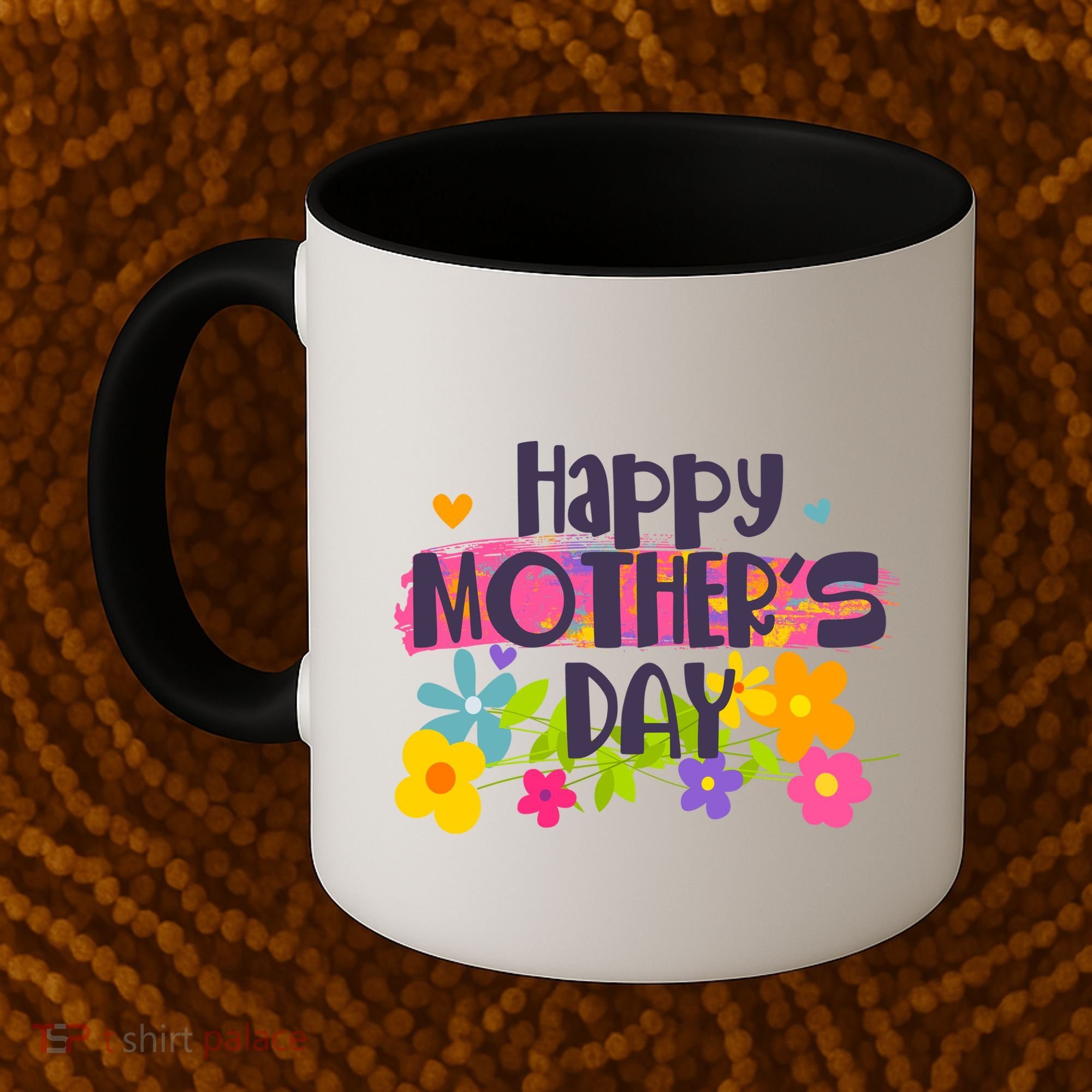 Cute Happy Mother's Day Paint Splash Flowers Coffee Mug