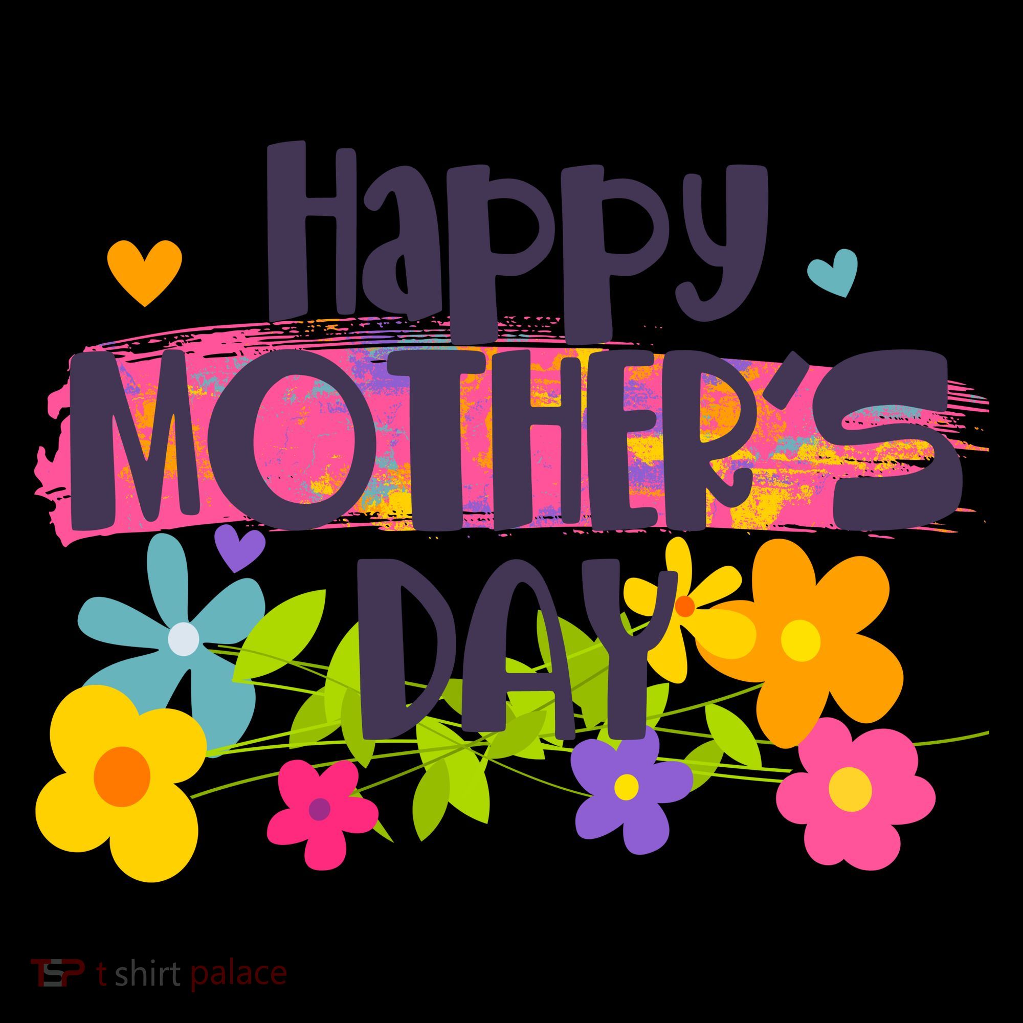 Cute Happy Mother's Day Paint Splash Flowers Coffee Mug