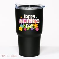 Cute Happy Mother's Day Paint Splash Flowers Tumbler thumb 0