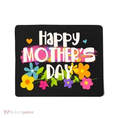 Cute Happy Mother's Day Paint Splash Flowers Mousepad