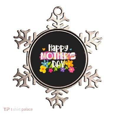 Cute Happy Mother's Day Paint Splash Flowers Ornament