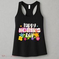 Cute Happy Mother's Day Paint Splash Flowers Women's Tank Top thumb 3