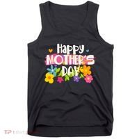 Cute Happy Mother's Day Paint Splash Flowers Tank Top thumb 0
